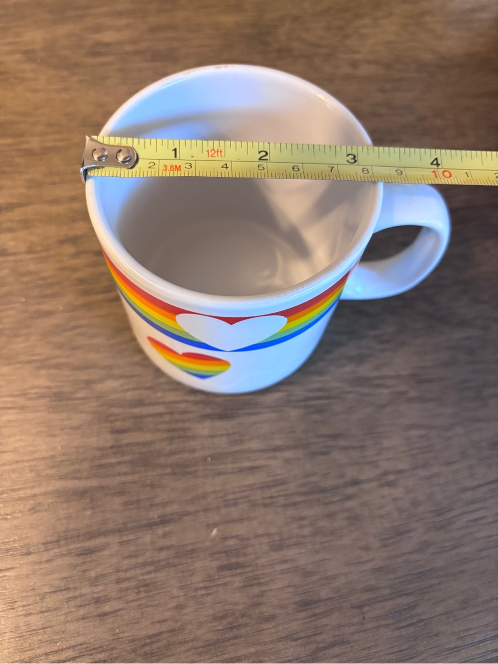 Vintage 1980s Russ Berrie Rainbow Heart Mug - Picture 6 of 6